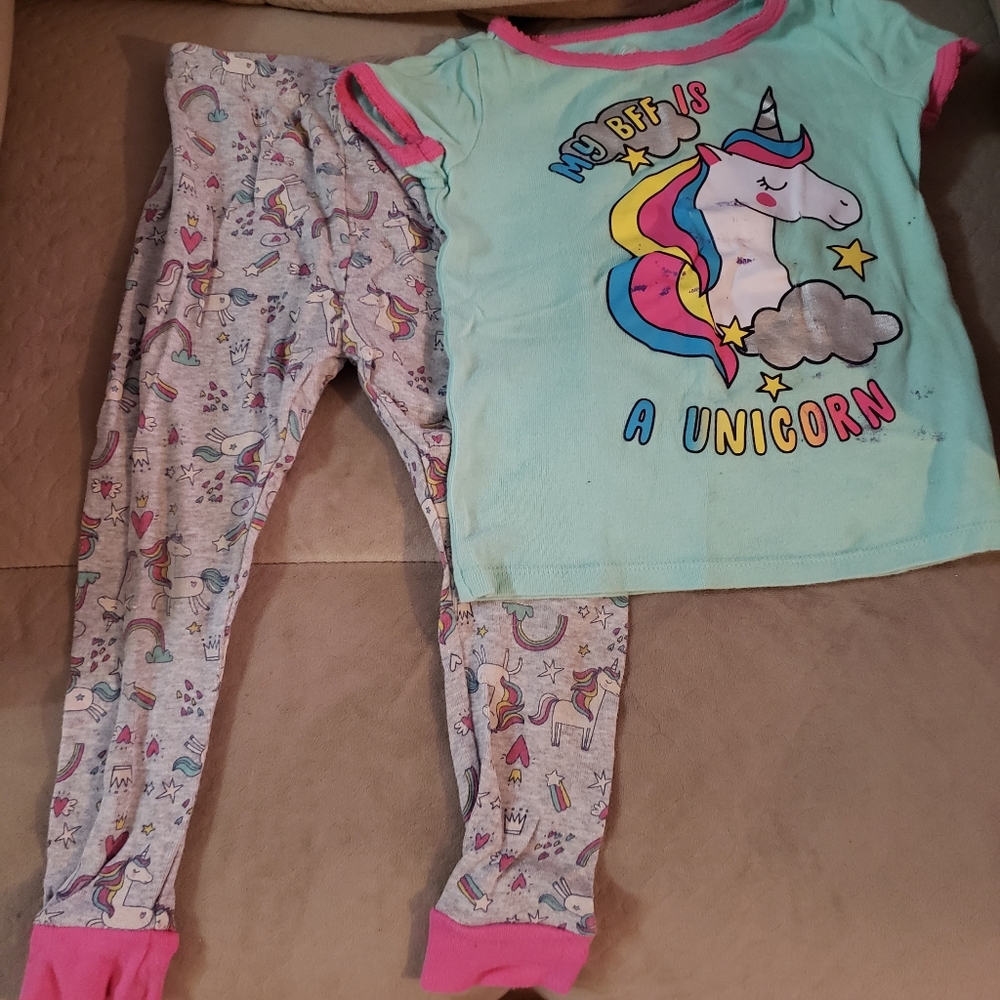 Toddler girl unicorn pajamas 3T